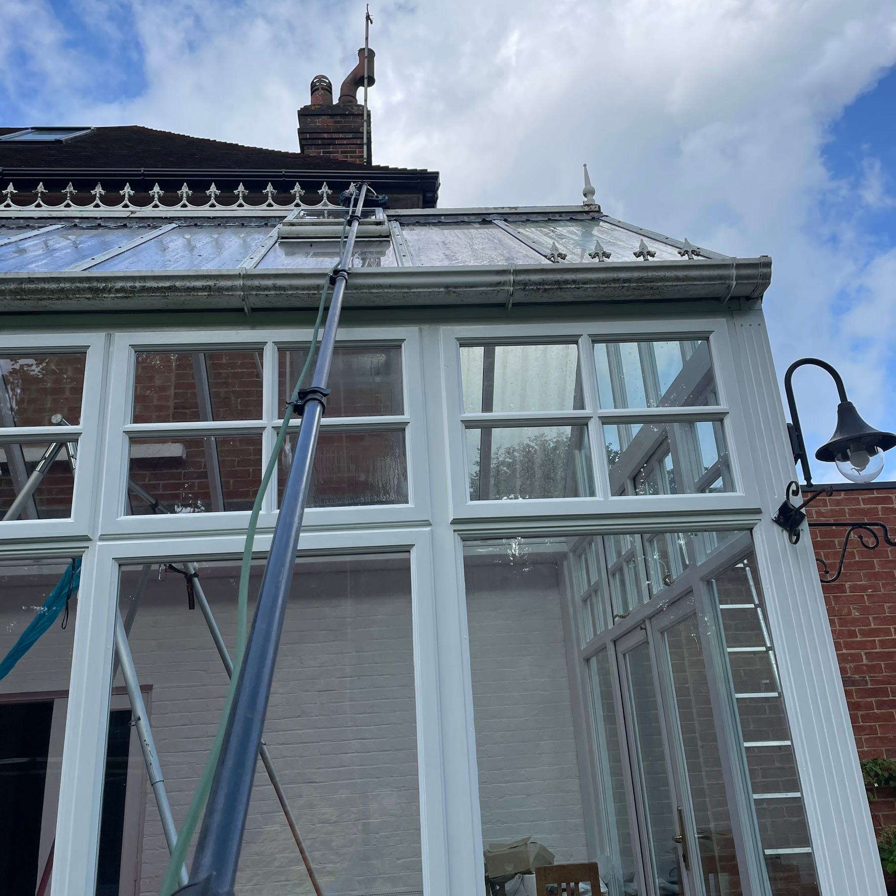 Exterior window cleaning